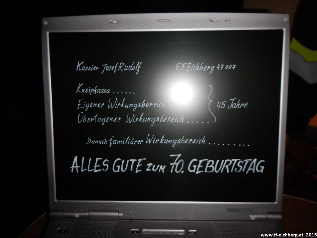 Freiwillige Feuerwehr Eichberg 13 11 2015 70 Geburtstag